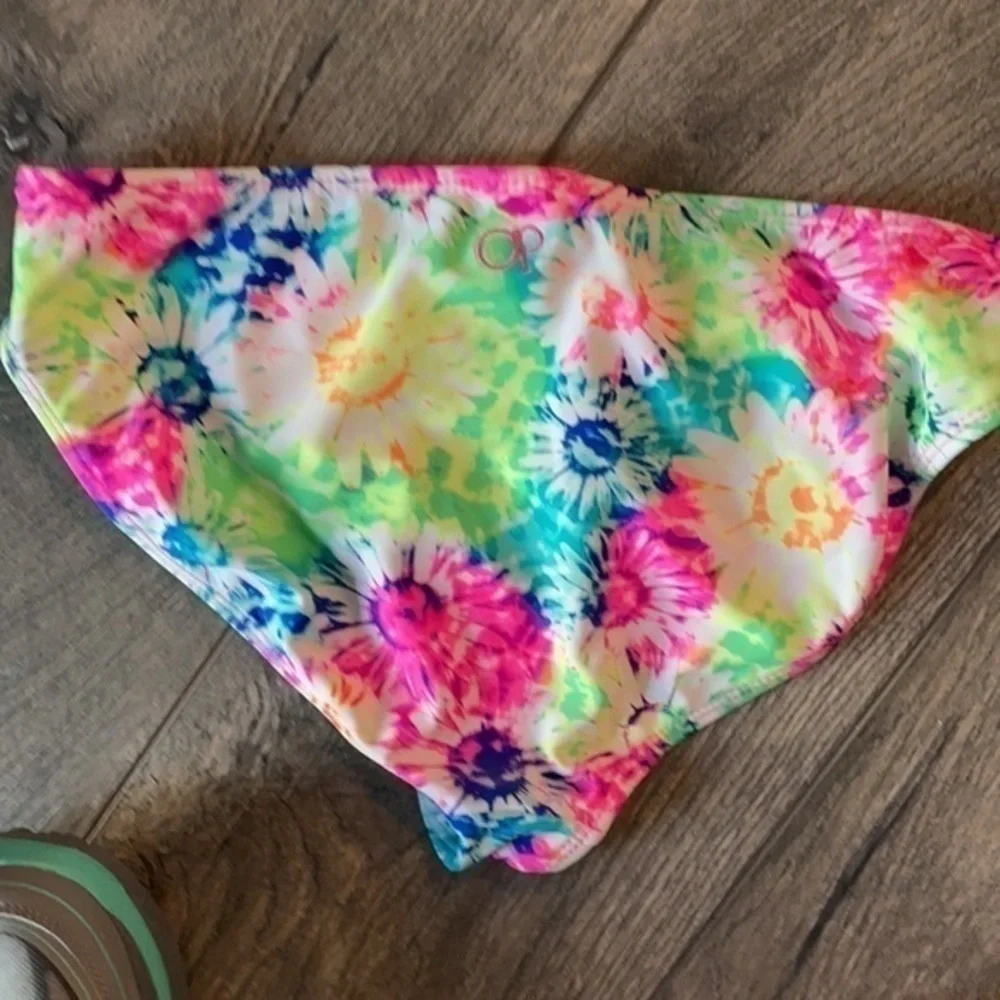 OP swim bikini bottom color splash neon size 14 girls